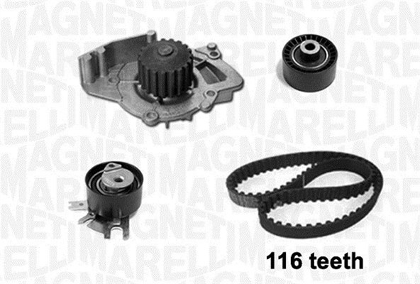 Magneti Marelli Distributieriem kit inclusief waterpomp 341401690001
