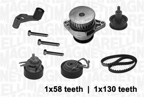 Magneti Marelli Distributieriem kit inclusief waterpomp 341403680002