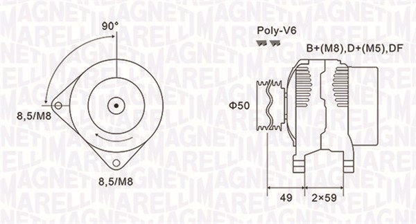 Magneti Marelli Alternator/Dynamo 063731147010