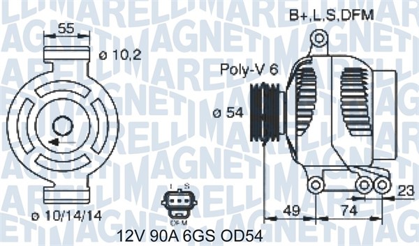 Magneti Marelli Alternator/Dynamo 063731388310