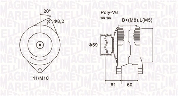 Magneti Marelli Alternator/Dynamo 063731643010