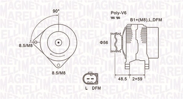 Magneti Marelli Alternator/Dynamo 063731644010