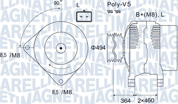 Magneti Marelli Alternator/Dynamo 063731645010