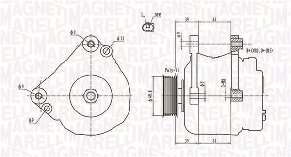 Magneti Marelli Alternator/Dynamo 063731729010