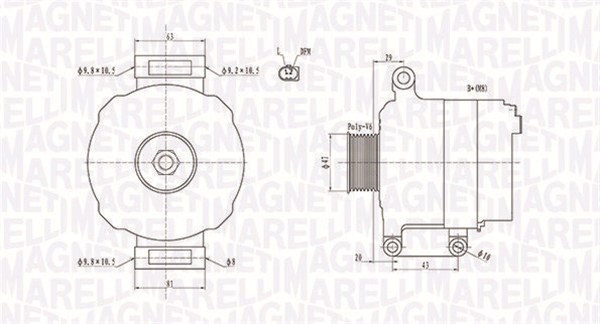 Magneti Marelli Alternator/Dynamo 063731867010