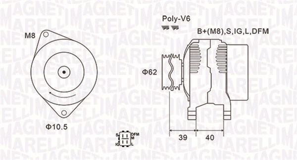 Magneti Marelli Alternator/Dynamo 063731964010