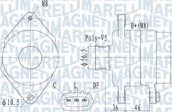 Magneti Marelli Alternator/Dynamo 063732127010