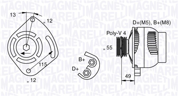 Magneti Marelli Alternator/Dynamo 063321715010