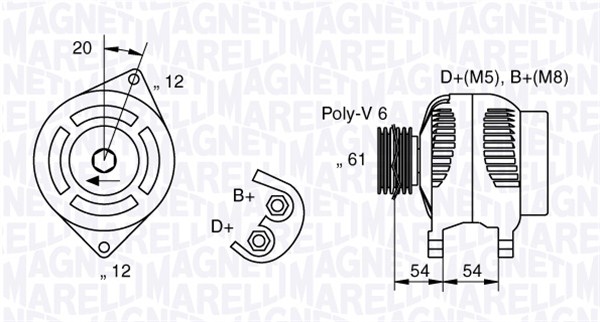 Magneti Marelli Alternator/Dynamo 063321819010