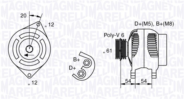 Magneti Marelli Alternator/Dynamo 063321826010