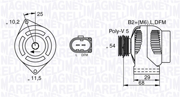 Magneti Marelli Alternator/Dynamo 063532250200