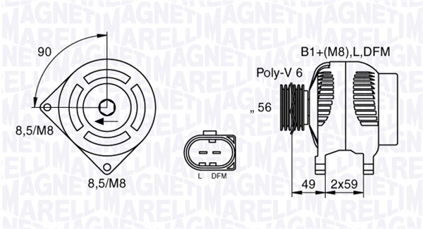 Magneti Marelli Alternator/Dynamo 063533250010