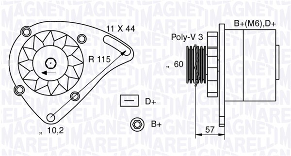 Magneti Marelli Alternator/Dynamo 063321173010