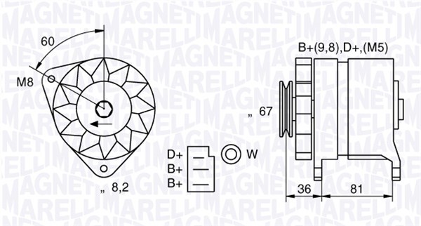 Magneti Marelli Alternator/Dynamo 054022384010