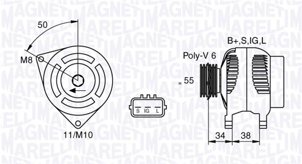 Magneti Marelli Alternator/Dynamo 063377432010