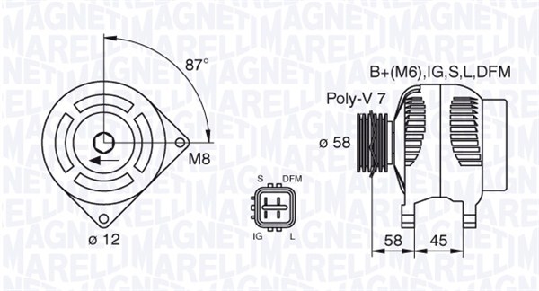 Magneti Marelli Alternator/Dynamo 063377435010