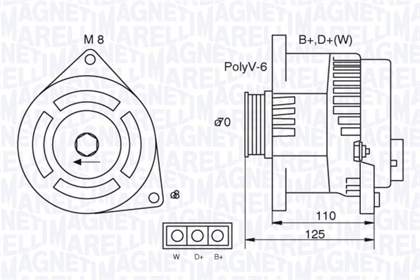 Magneti Marelli Alternator/Dynamo 063321346010