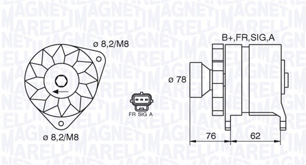 Magneti Marelli Alternator/Dynamo 063380010010