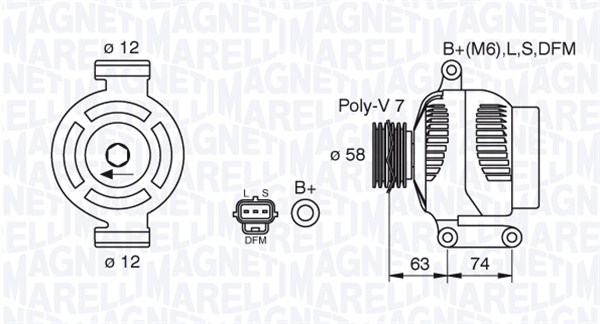 Magneti Marelli Alternator/Dynamo 063388502010