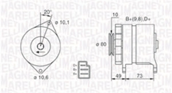 Magneti Marelli Alternator/Dynamo 063730077010