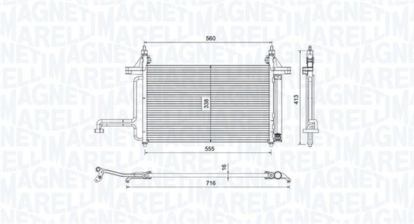 Magneti Marelli Airco condensor 350203732000
