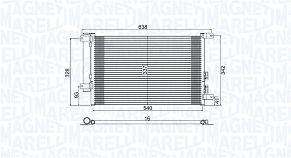 Magneti Marelli Airco condensor 350203733000