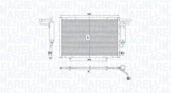 Magneti Marelli Airco condensor 350203754000