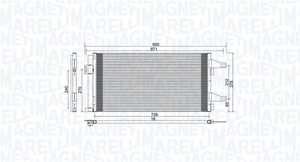 Magneti Marelli Airco condensor 350203761000
