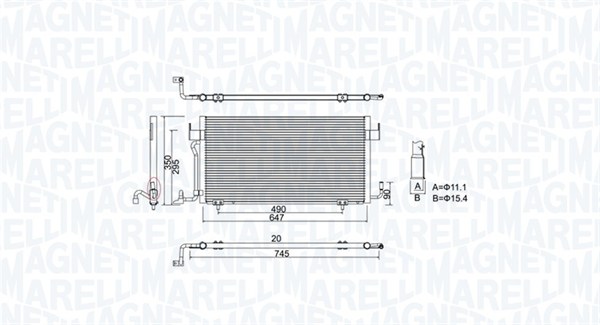 Magneti Marelli Airco condensor 350203777000