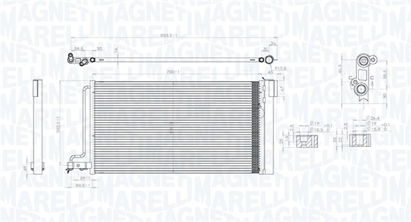 Magneti Marelli Airco condensor 350203796000