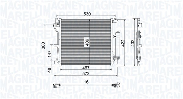 Magneti Marelli Airco condensor 350203799000