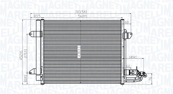 Magneti Marelli Airco condensor 350203815000