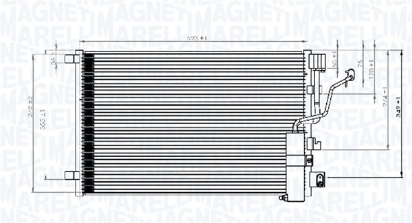 Magneti Marelli Airco condensor 350203841000