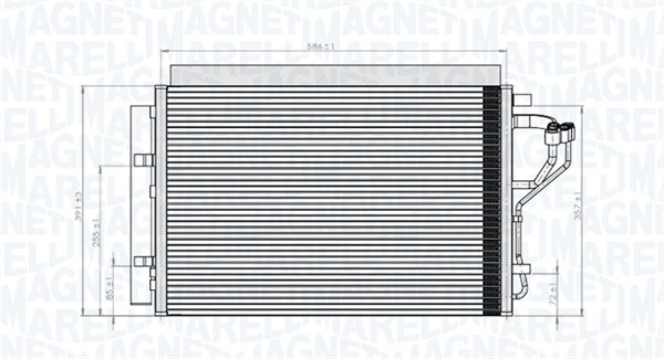 Magneti Marelli Airco condensor 350203851000