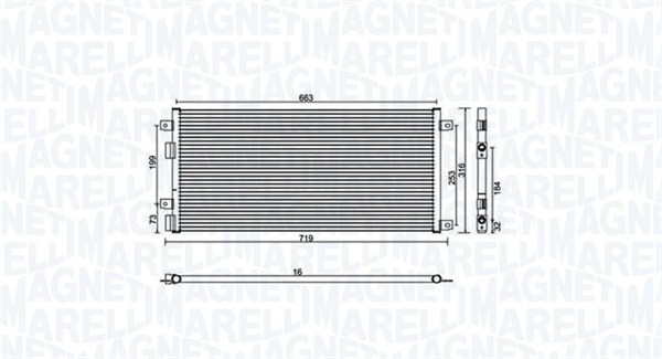Magneti Marelli Airco condensor 350203887000