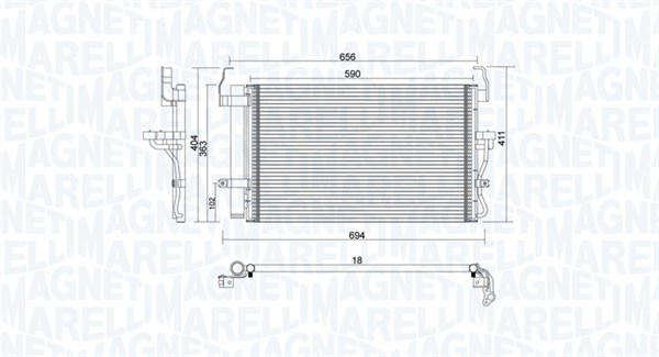 Magneti Marelli Airco condensor 350203894000