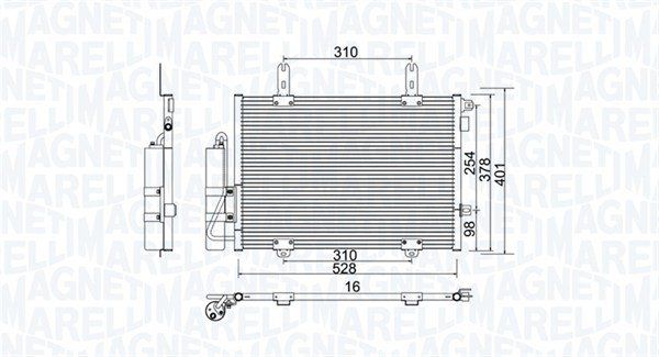 Magneti Marelli Airco condensor 350203905000