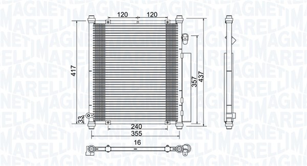 Magneti Marelli Airco condensor 350203907000