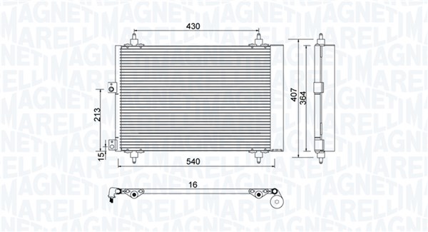 Magneti Marelli Airco condensor 350203920000