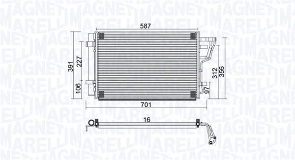 Magneti Marelli Airco condensor 350203951000