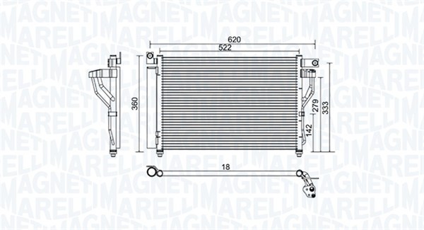 Magneti Marelli Airco condensor 350203957000