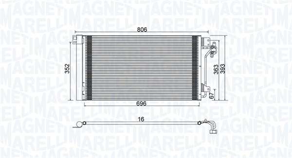 Magneti Marelli Airco condensor 350203962000
