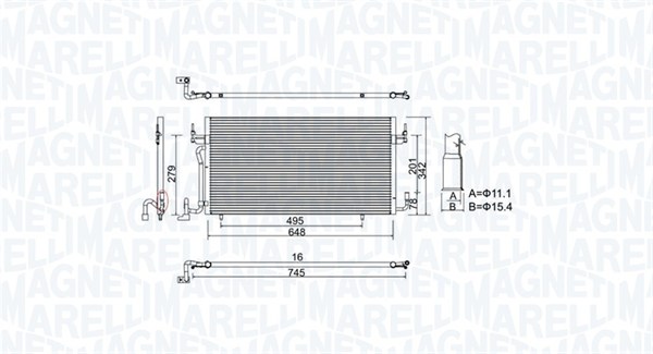 Magneti Marelli Airco condensor 350203965000