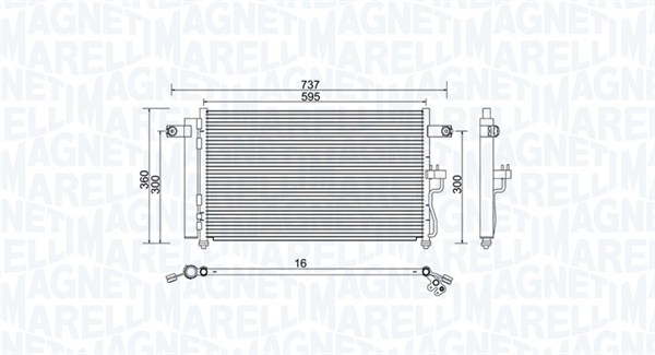 Magneti Marelli Airco condensor 350203974000
