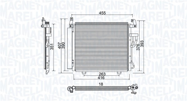 Magneti Marelli Airco condensor 350203975000