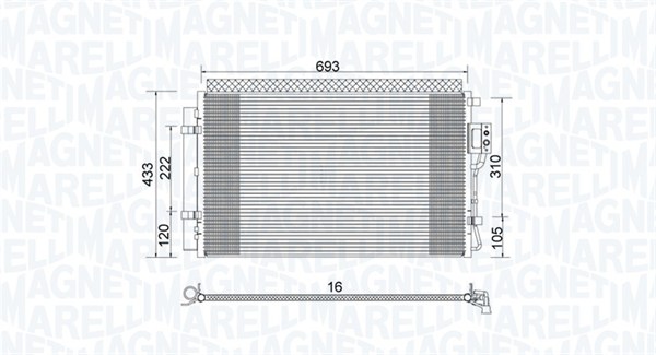Magneti Marelli Airco condensor 350203978000