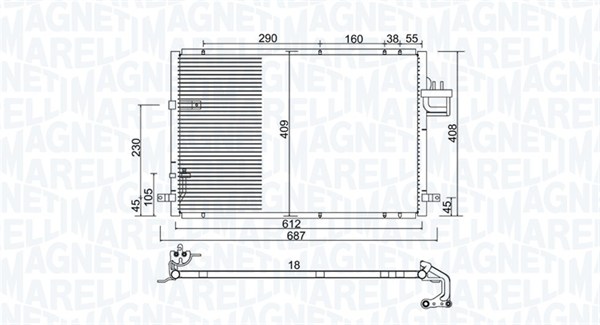 Magneti Marelli Airco condensor 350203979000