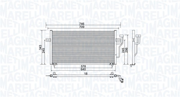 Magneti Marelli Airco condensor 350203986000