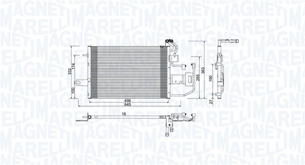 Magneti Marelli Airco condensor 350203997000