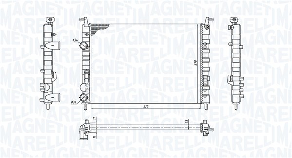 Magneti Marelli Radiateur 350213196300